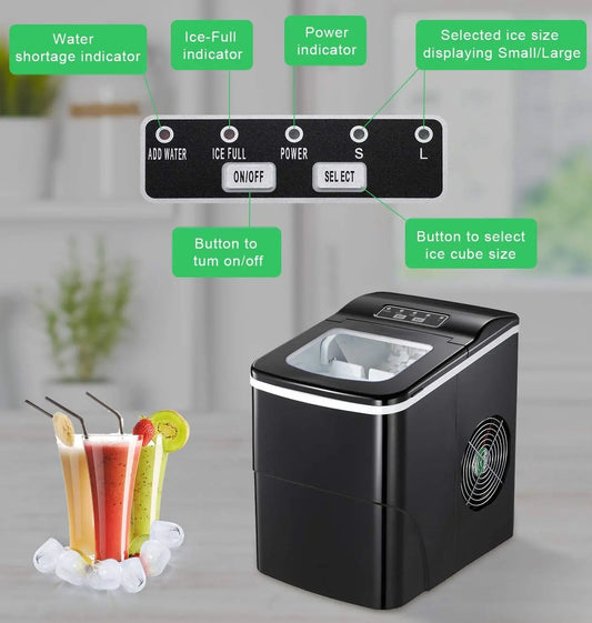AGLUCKY Countertop Ice Maker Machin