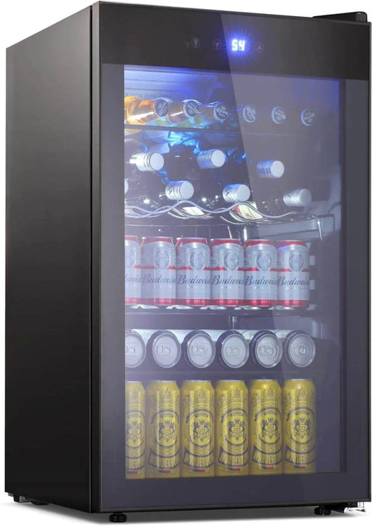 Kissair 4.5 Cubic Feet Mini Fridge Beverage Digital Temperature Control agluckyshop