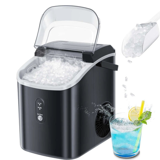 Aglucky  Nugget Ice Maker Countertop, 33lbs/24H, Self-Cleaning Function, Portable Ice Machine for Home/Office/Party agluckyshop