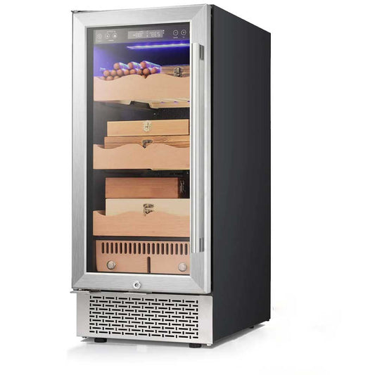 15 Inch Cigar Humidor Electric Humidor Silver Steel X5196