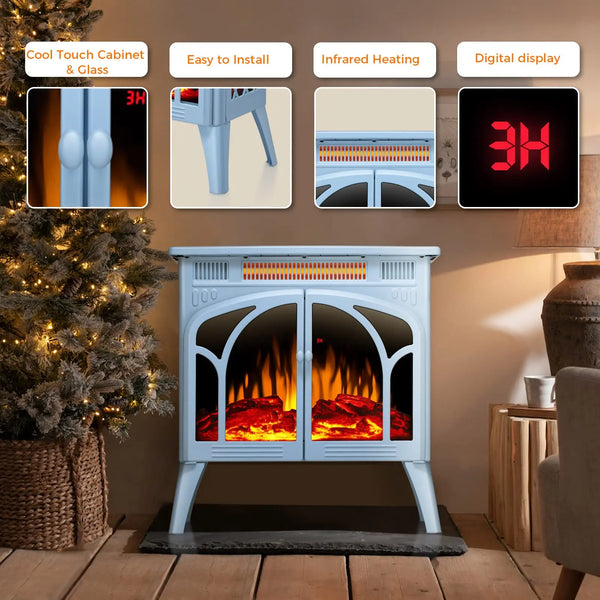 LHRIVER  25 Inch Electric Fireplace Stove Heater
