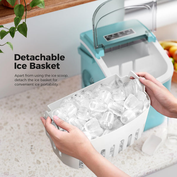 AGLUCKY Ice Makers Countertop with Handle Portable Self Cleaning Perfect for Home