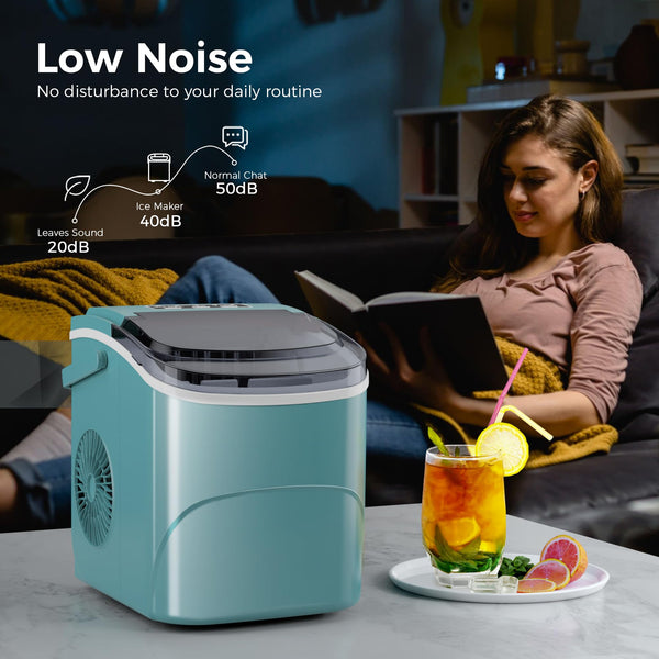 AGLUCKY Ice Makers Countertop with Handle Portable Self Cleaning Perfect for Home