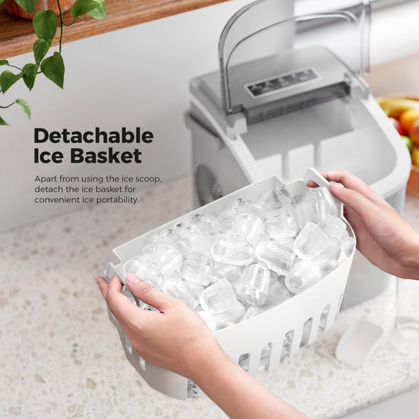AGLUCKY Ice Makers Countertop with Handle Portable Self Cleaning Perfect for Home