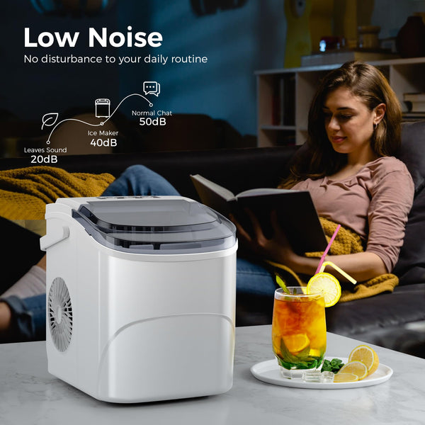 AGLUCKY Ice Makers Countertop with Handle Portable Self Cleaning Perfect for Home