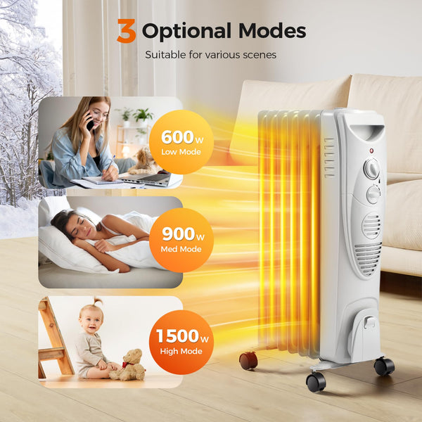 AGLUCKY Portable Electric Radiator Heater 3615