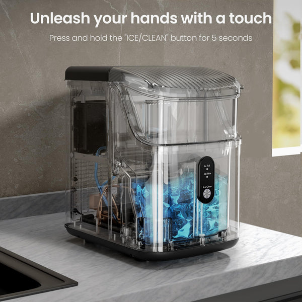 Aglucky Nugget Ice Makers Countertop,Portable Ice Maker Machine with Crushed Ice, 35lbs/Day,One-Click Operation,Self-Cleaning Countertop ice machine,Pellet Ice Maker Countertop for Home/Kitchen/Office agluckyshop