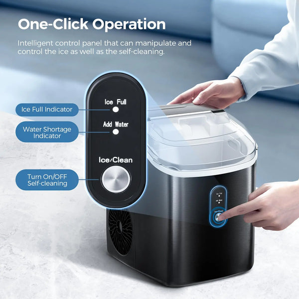 Auseo Nugget Countertop Ice Maker with Soft Chewable Pellet Ice, Autom –  agluckyshop