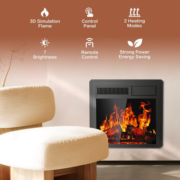 Auseo Electric Fireplace Insert 18