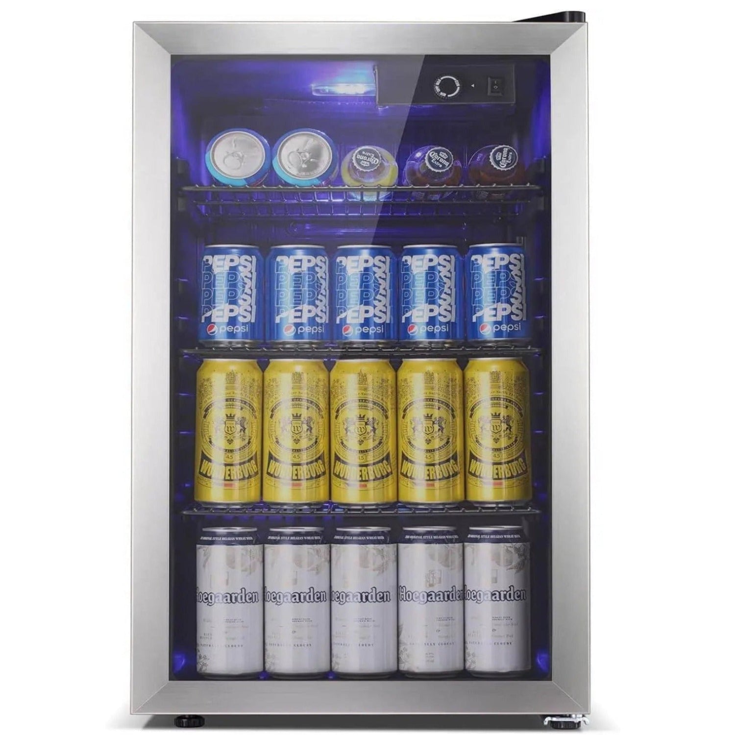 Antarctic-star 3.2 Cubic Feet Small Fridge|90 Cans Digital Temperature Control