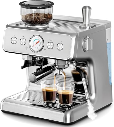 AGLUCKY Espresso Machines with grinde cm8050