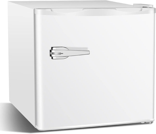 Aglucky Mini Upright Freezer 1.2 Cu.ft Compact freezer with Removable Shelves (Black,White,Red)