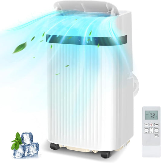12,000 BTU Portable Air Conditioners Cool Rooms up to 550 Sq.ft, Portable AC with Cool&Fan&Dehumidifier, Remote Control
