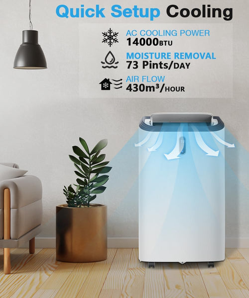 14000 BTU Portable Air Conditioner,Portable AC Unit for Room A4212