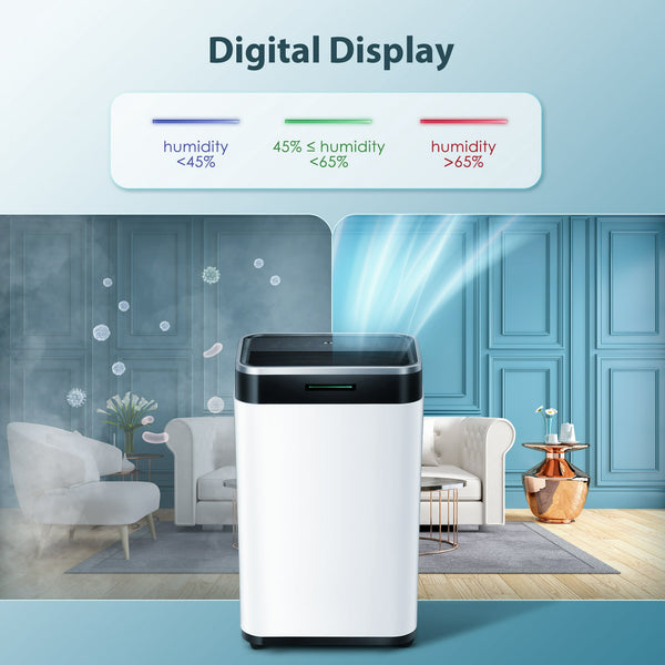 Auseo 50 Pint Dehumidifiers, 4500 Sq. Ft Dehumidifier with Drain Hose, 1.72 Gallon Water Tank, 3 Operation Modes, 24H Timer, Portable Dehumidifier for Basement/Bathroom/Laundry Room