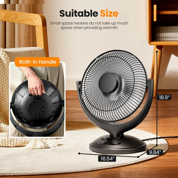 AGLUCKY Oscillating Parabolic Space Heater R5315
