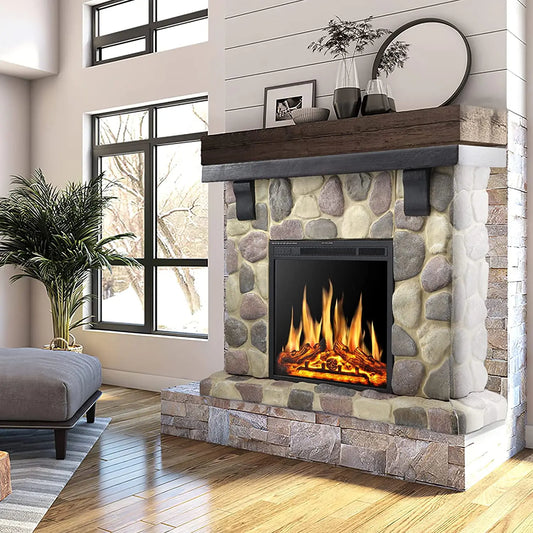 Electric Fireplace Mantel Package, 48 inch Freestanding Stone Heater 