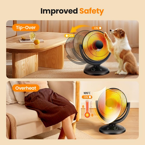 AGLUCKY Oscillating Parabolic Space Heater R5315