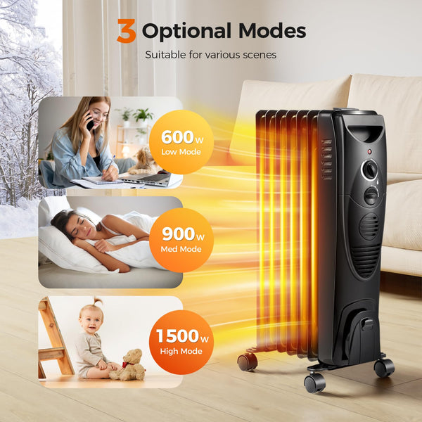 AGLUCKY Portable Electric Radiator Heater 3615