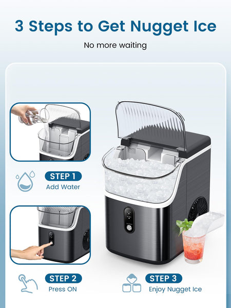 AGLUCKY Nugget Ice Maker Countertop Z5815NB