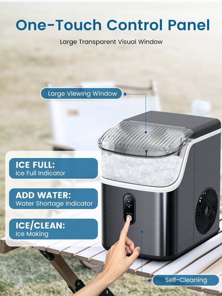 AGLUCKY Nugget Ice Maker Countertop Z5815NB