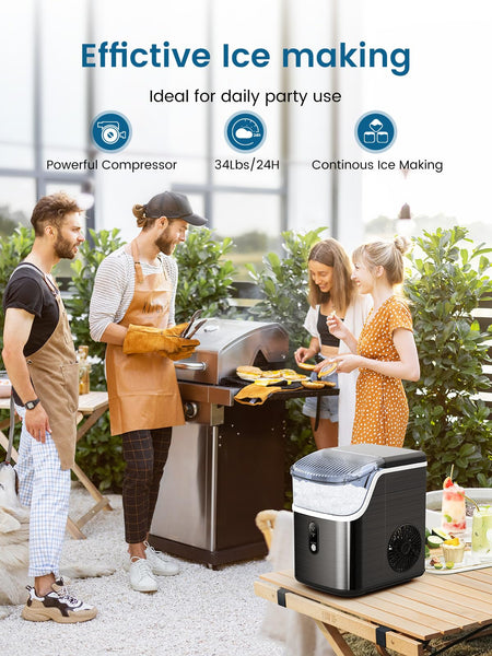 AGLUCKY Nugget Ice Maker Countertop Z5815NB