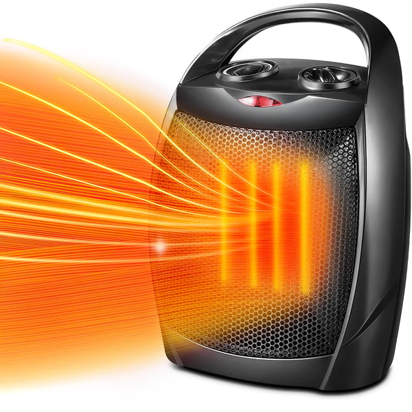 AGLUCKY Small Electric Space Heater Ceramic Space Heater  H56902X-BLACK