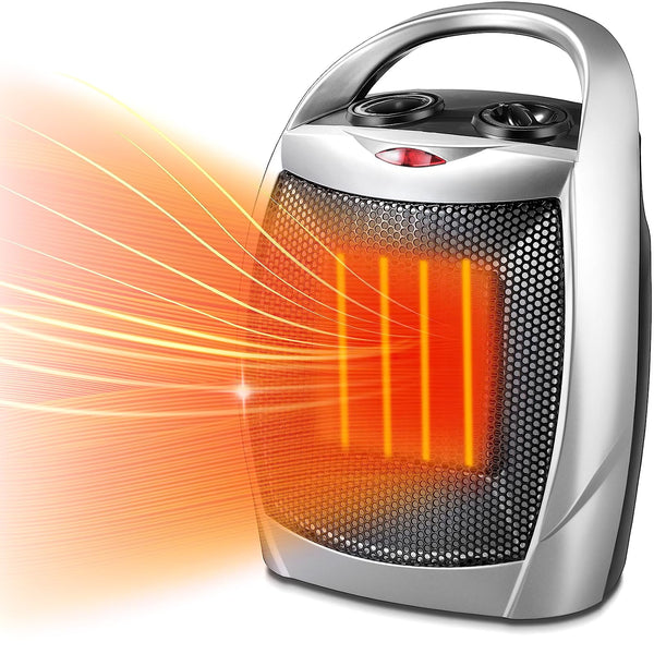 AGLUCKY Small Electric Space Heater Ceramic Space Heater  H56902X-BLACK