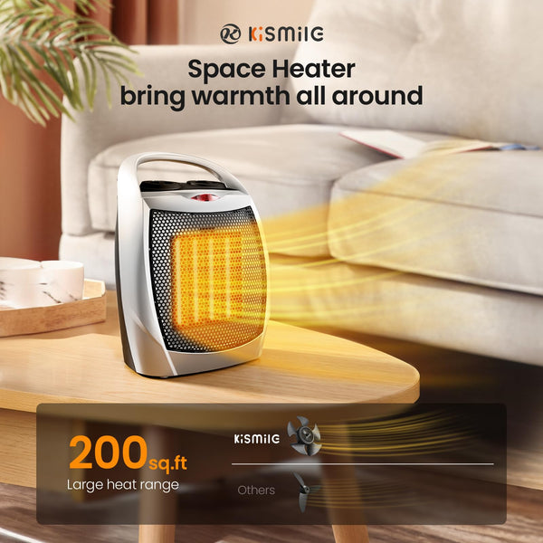 AGLUCKY Small Electric Space Heater Ceramic Space Heater  H56902X-BLACK