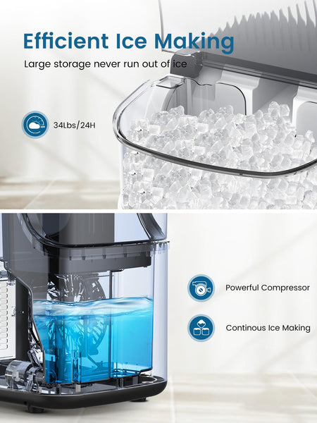 AGLUCKY Nugget Ice Maker Countertop Z5815NB