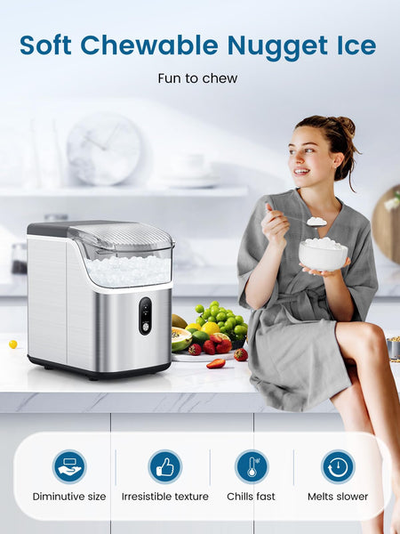 AGLUCKY Nugget Ice Maker Countertop Z5815NB