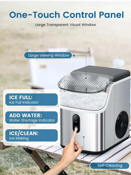 AGLUCKY Nugget Ice Maker Countertop Z5815NB