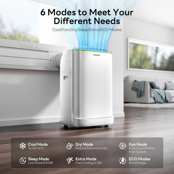 ZAFRO 14,000 BTU (10,000 BTU SACC) Portable Air Conditioners A9092R-10K