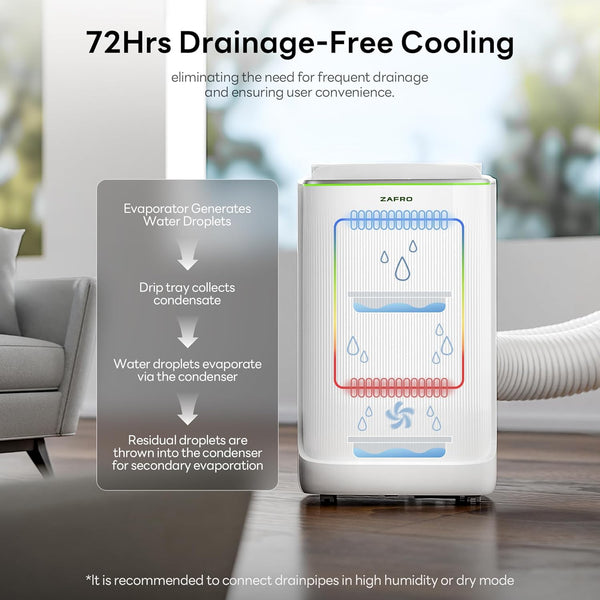 ZAFRO 14,000 BTU (10,000 BTU SACC) Portable Air Conditioners A9092R-10K