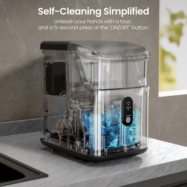 Aglucky Nugget Ice Makers Countertop,Portable Ice Maker Machine with Crushed Ice, 35lbs/Day,One-Click Operation,Self-Cleaning Countertop ice machine,Pellet Ice Maker Countertop for Home/Kitchen/Office agluckyshop