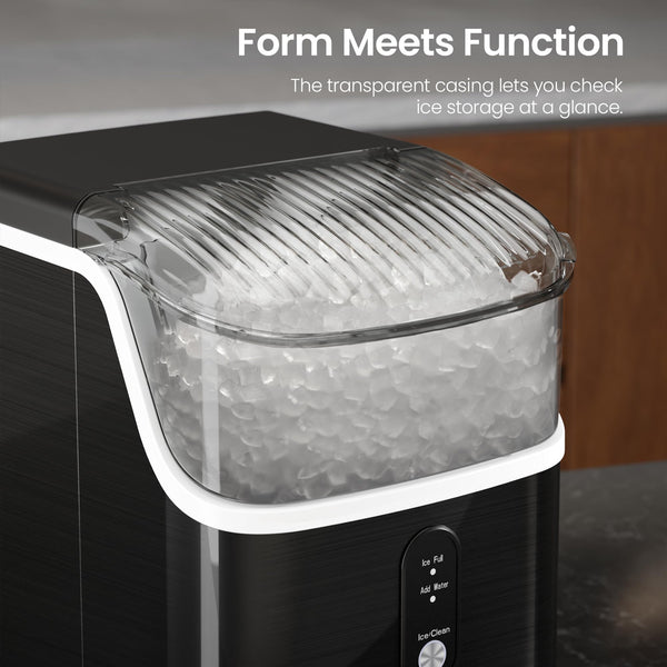 Aglucky Nugget Ice Makers Countertop,Portable Ice Maker Machine with Crushed Ice, 35lbs/Day,One-Click Operation,Self-Cleaning Countertop ice machine,Pellet Ice Maker Countertop for Home/Kitchen/Office agluckyshop