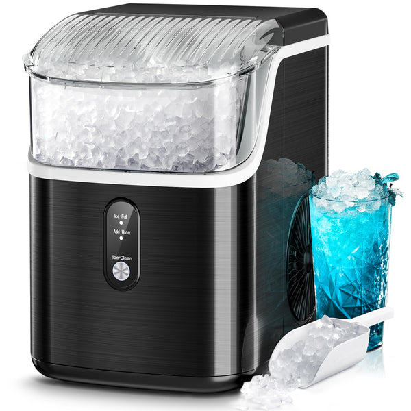 Aglucky Nugget Ice Makers Countertop,Portable Ice Maker Machine with Crushed Ice, 35lbs/Day,One-Click Operation,Self-Cleaning Countertop ice machine,Pellet Ice Maker Countertop for Home/Kitchen/Office agluckyshop