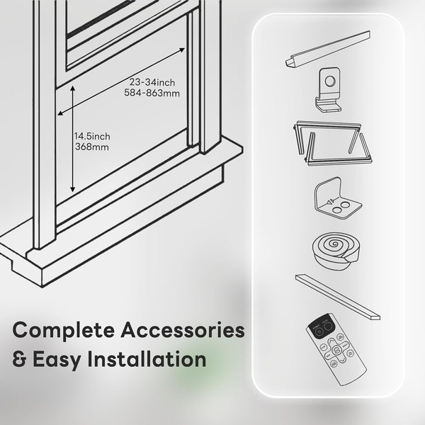 Aglucky Air Conditioner Window Mounted Room AC Unit, 6000 Btu Cools up to 250 Sq. Ft, White+1pcs A8506W-6K