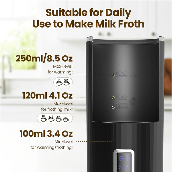 6-in-1 Electric Milk Frother with Stainless Steel Inner Tank 29108KMI0