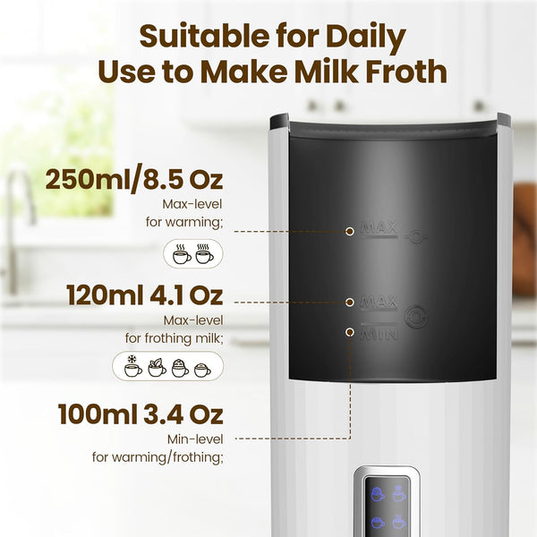 6-in-1 Electric Milk Frother with Stainless Steel Inner Tank 29108KMI0