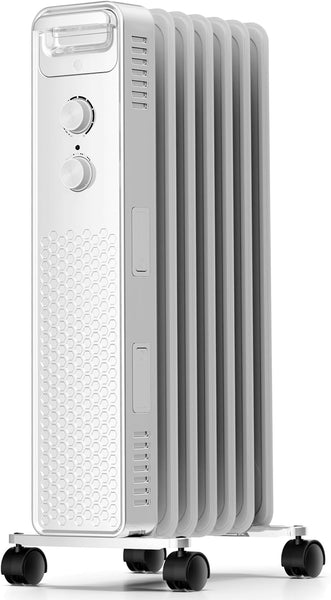 Portable electric radiator on a white background