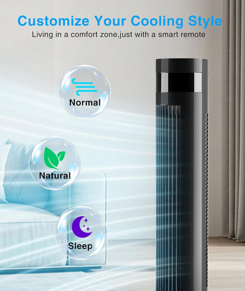 36-inchTower Fan Oscillating Fan, 3 Speeds Wind Modes