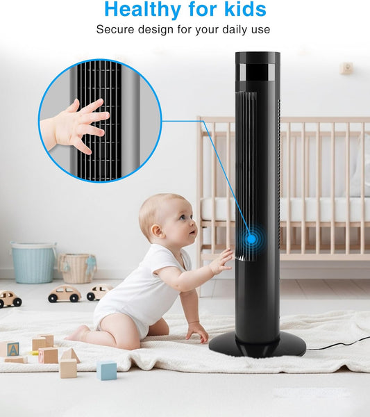 36-inchTower Fan Oscillating Fan, 3 Speeds Wind Modes