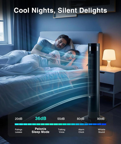 36-inchTower Fan Oscillating Fan, 3 Speeds Wind Modes