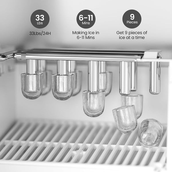 Aglucky Water Cooler Dispenser with Ice Maker