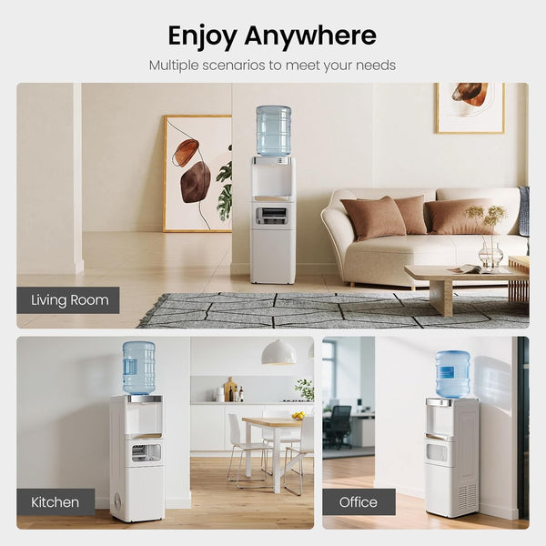Aglucky Water Cooler Dispenser with Ice Maker