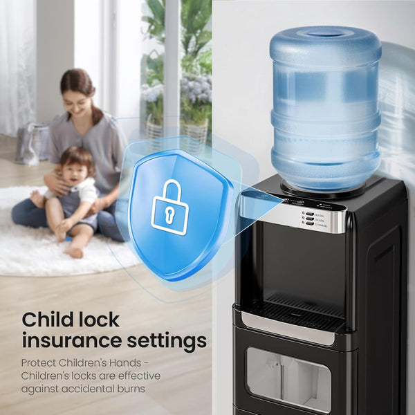 Aglucky Water Cooler Dispenser with Ice Maker