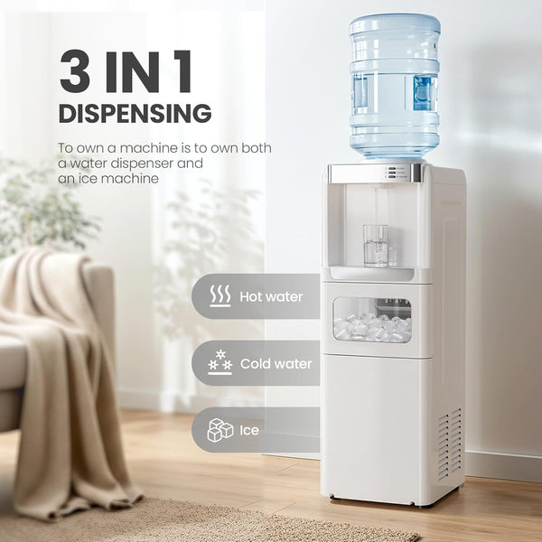Aglucky Water Cooler Dispenser with Ice Maker