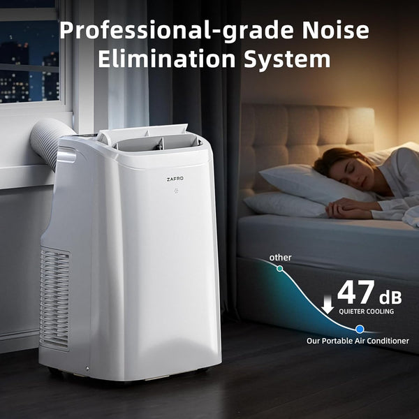 8000 BTU Portable AC, Portable AC 3-IN-1 Portable Air Conditioners with Drainage-free Cooling, 24Hrs Timer with APP/Remote/Timer/LED Display