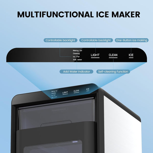 Nugget Ice Makers Countertop, 44Lbs/24H Crushed Ice Maker & Pebble Ice Machine 58020RIM0